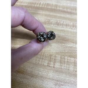 Vintage 50s Swank Cufflinks Brassy Tone Celtic Knot